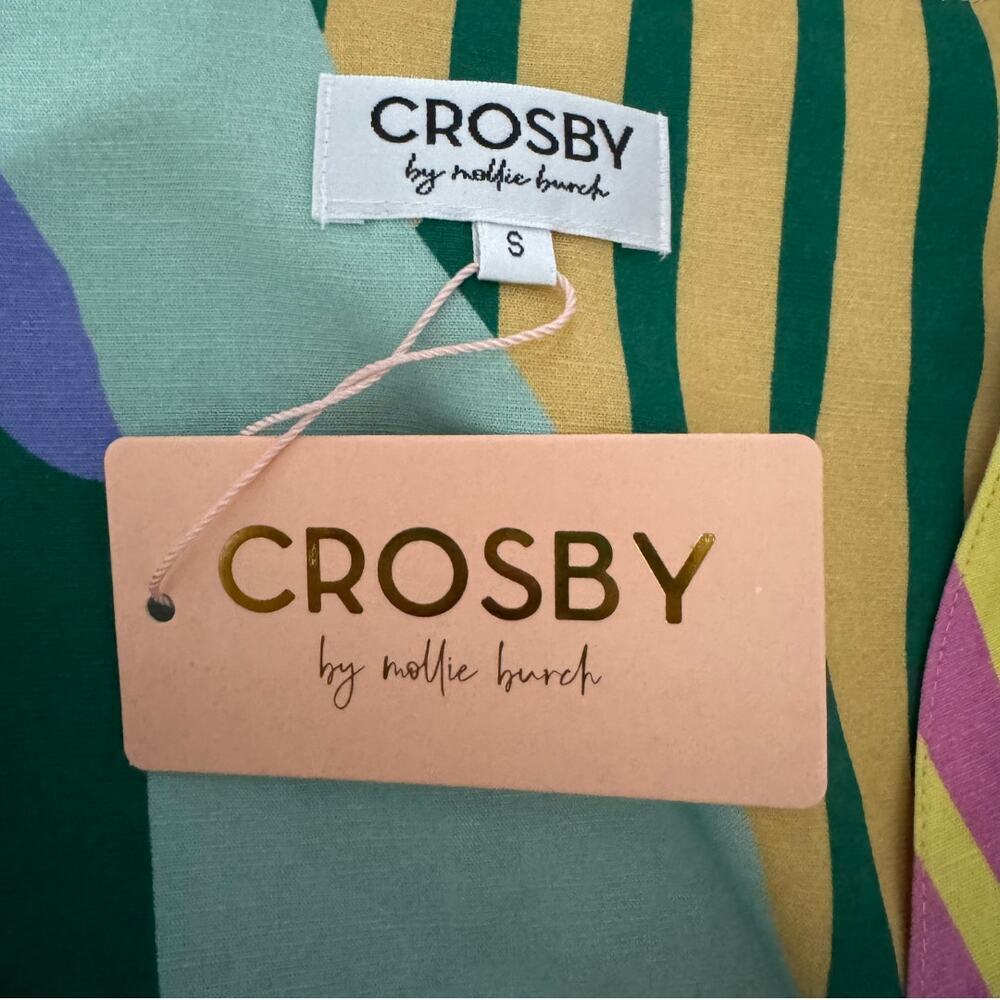 CROSBY by MOLLIE BURCH Emilie Dress Fields Tie Front Cutout Colorful Dress NWT S - Picture 12 of 12